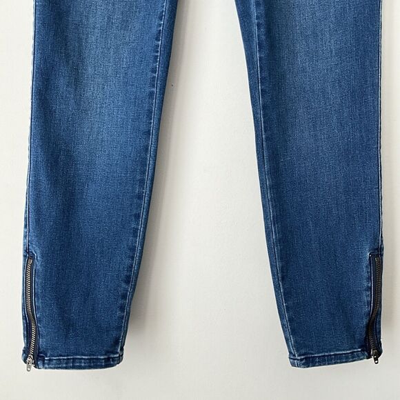 Universal Standard Jeans 4 True Blue Zipper Hem Seine Skinny 27” - Picture 5 of 10